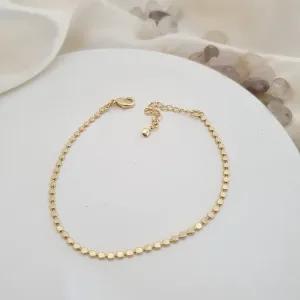 Pulseira bolinha achatada