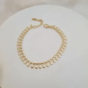 Pulseira elo gota diamantado