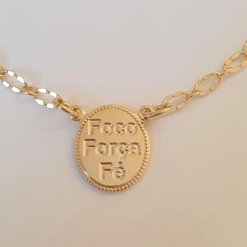 Pulseira foco, força e fé